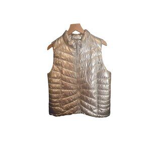 Livi Lane Bryahnt Active Silver Metallic Puffer‎ Vest 18/20